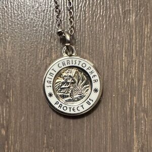 Saint Christopher Silver Pendant Necklace